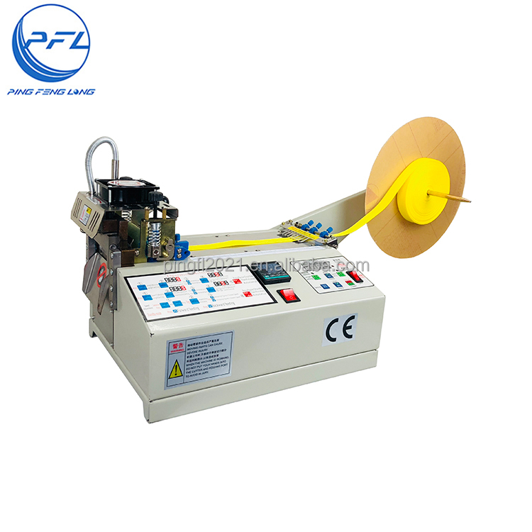 PFL-919 Cloth bag factory essentials hot and cold cutting bag belt cloth webbing leather strap automatic tape cutting machine