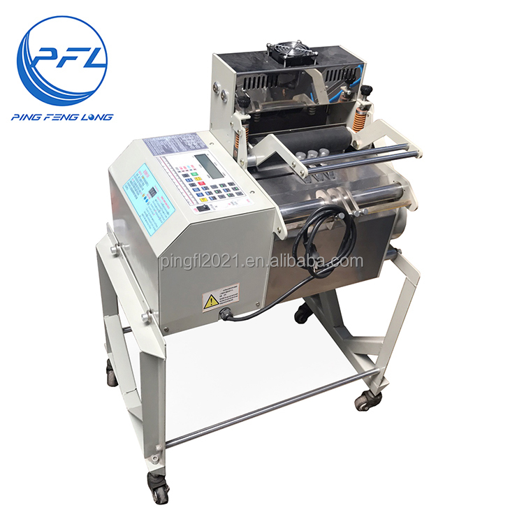 PFL-728S Floor stand heavy duty large tape cutting machine large heat cutting knives automatic satin fabric webbing cutter