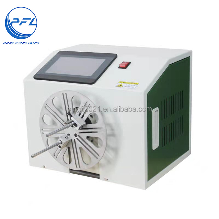 PFL-1070 High speed desktop semi automatic electrical PVC copper round flat computer cable wire winding machine