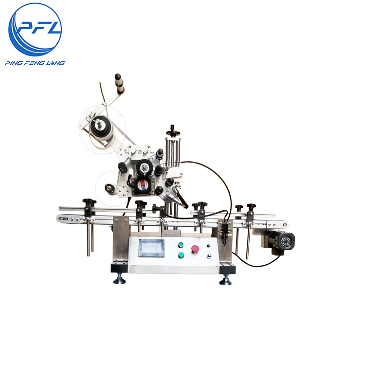 PFL80 Desktop small automatic labeling machine for square bottles cans flat surface labeling
