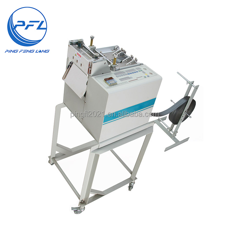 PFL-728A Heavy duty automatic garments factory webbing cutting equipment 200mm wide hot cutting blades tape cutting machine