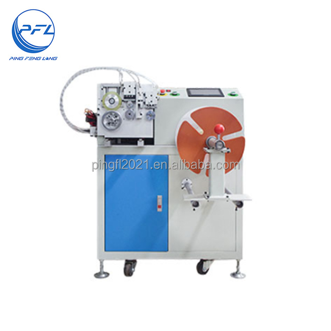 PFL-1050C Floor stand semi automatic electrical network cable measuring cutting winding machine for coil tied and packed